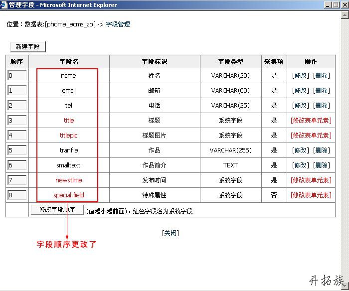 帝国CMS自定义系统模型案例 第10张