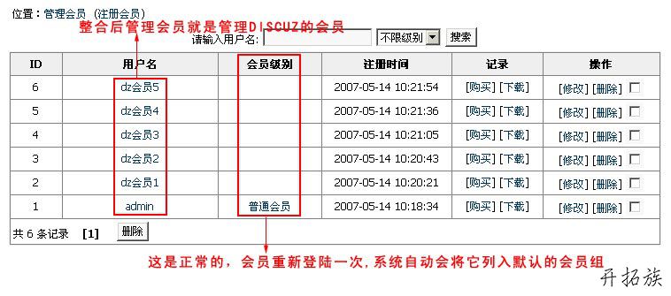 帝国CMS万能会员接口整合discuz会员系统 第5张