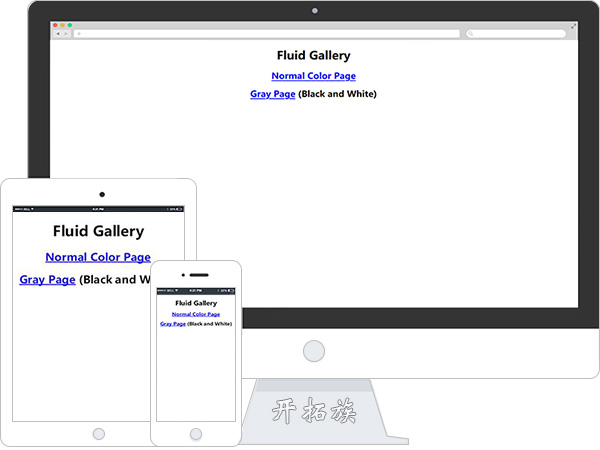 全屏Gallery自适应画廊图片展示网站模板 效果图