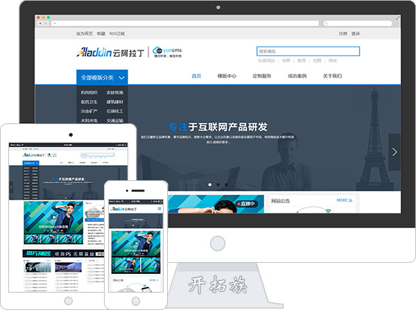 模板分销商城cms主题网站模板 效果图