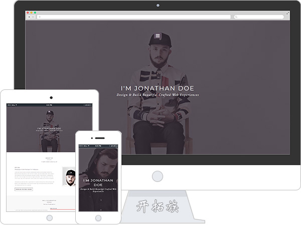 个性个人主页设计师作品展示web简历网站模板 效果图