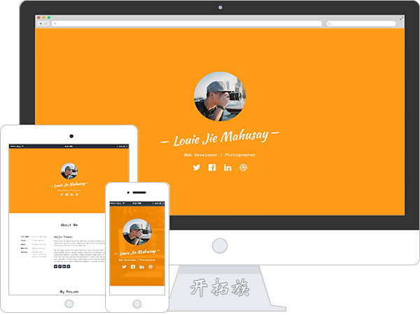Web Developer在线网站简历网站模板 效果图