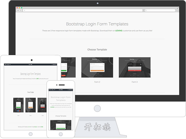 Bootstrap Login登陆注册表单网页模板