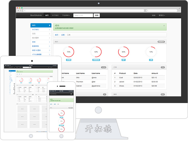 标准bootstrap3后台管理系统网页模板