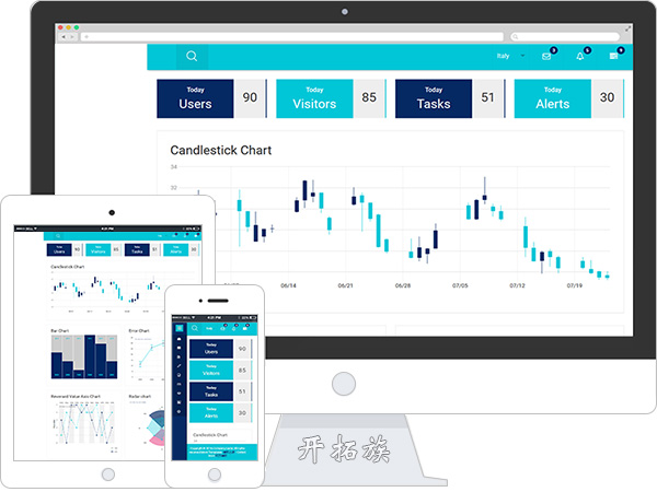bootstrap响应式后台前端网页模板 效果图