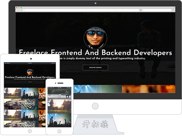 Developers开发者作品展示集网页模板 效果图