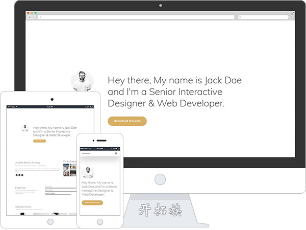 极简Design设计师web简历网站模板 效果图 极简Design设计师web简历网站模板 效果图