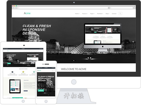 浅bootstrap商务响应式网页模板 效果图