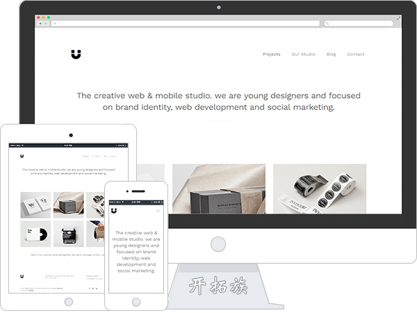 极简小清新web 设计师作品展示网站模板 效果图 极简小清新web 设计师作品展示网站模板 效果图