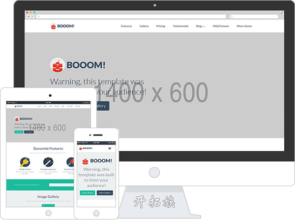 Booom简洁设计互联网公司bootstrap网站模板 效果图