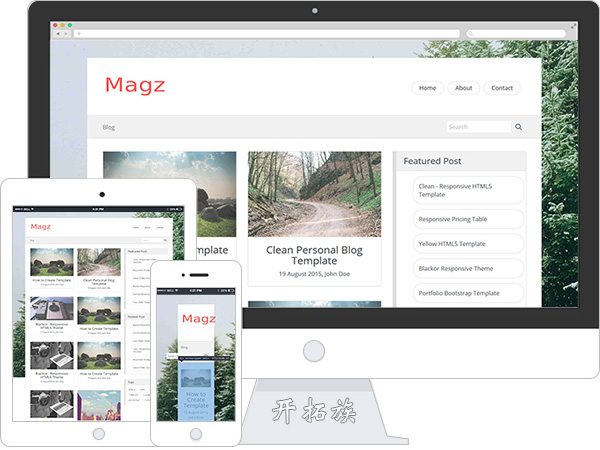Clean简洁响应式婚礼婚庆HTML5主页博客模板 效果图