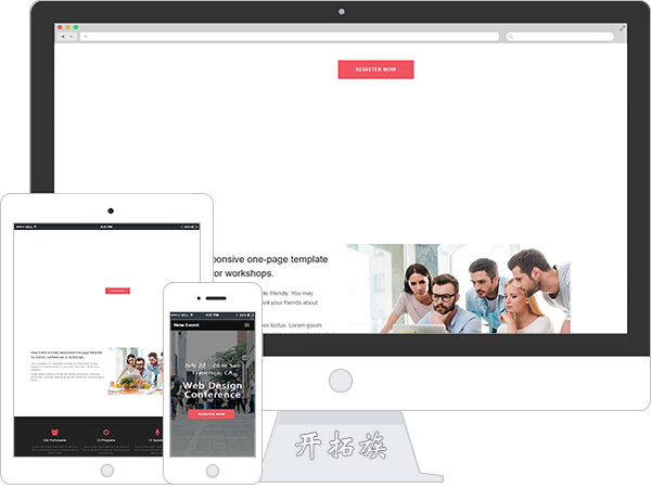 仿ios安卓大气商务服务bootstrap网页模板 效果图