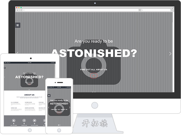 黑css3 animation大气网页设计bootstrap网站模板 效果图