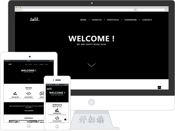 纯技术服务科技产品开发公司bootstrap网站模板 效果图