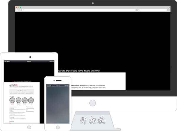 网站网页窗口web设计程序开发者单页网页模板