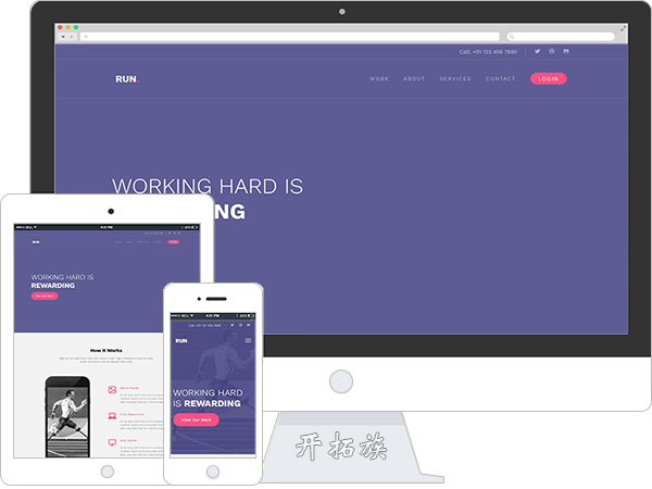 精品响应式脱脂塑性运动健身bootstrap模板 效果图