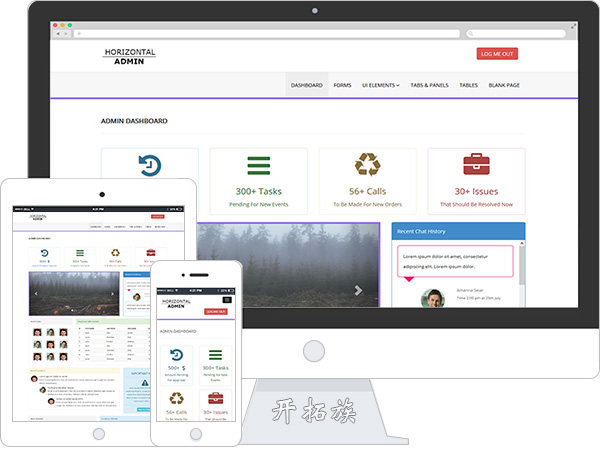 简洁CMS后台管理优化数据系统bootstrap网站模板 效果图
