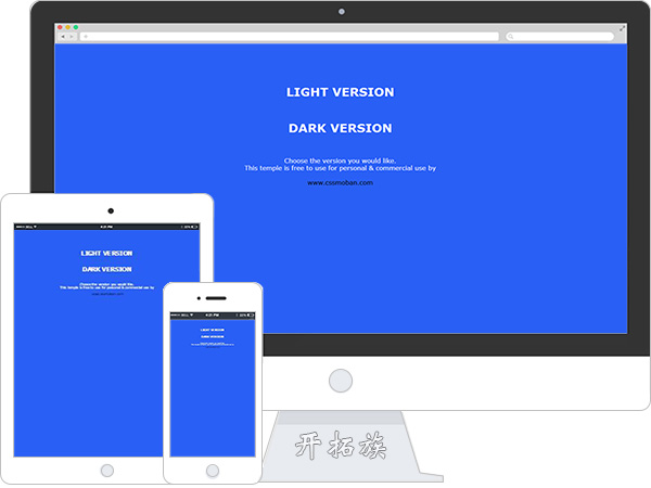 手机简洁单页bootstrap作品宣传展示网页模板 效果图