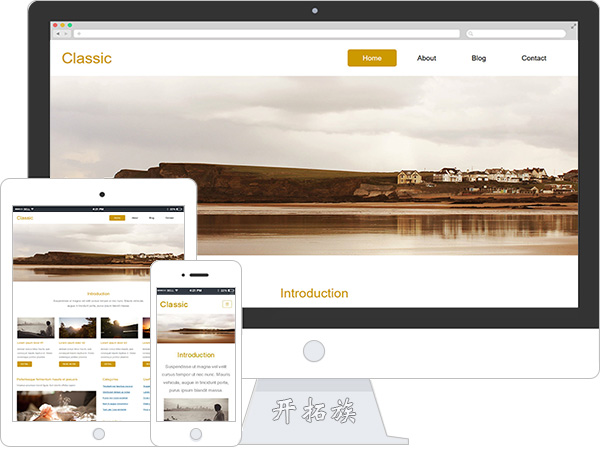 简洁simple个人主页心情记录博客bootstrap网页模板 效果图