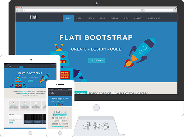 flati响应式css3动画bootstrap旅游服务网站模板