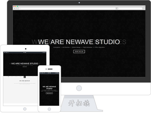Newave互联网科技网络IT公司responsive网站模板 效果图